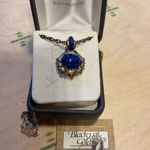 Blue lapis black hills gold  Necklace
